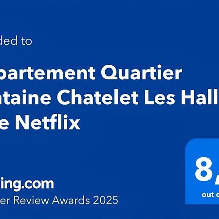 Appartement Quartier Fontaine Chatelet Les Halles Free Netflix Parijs Buitenkant foto