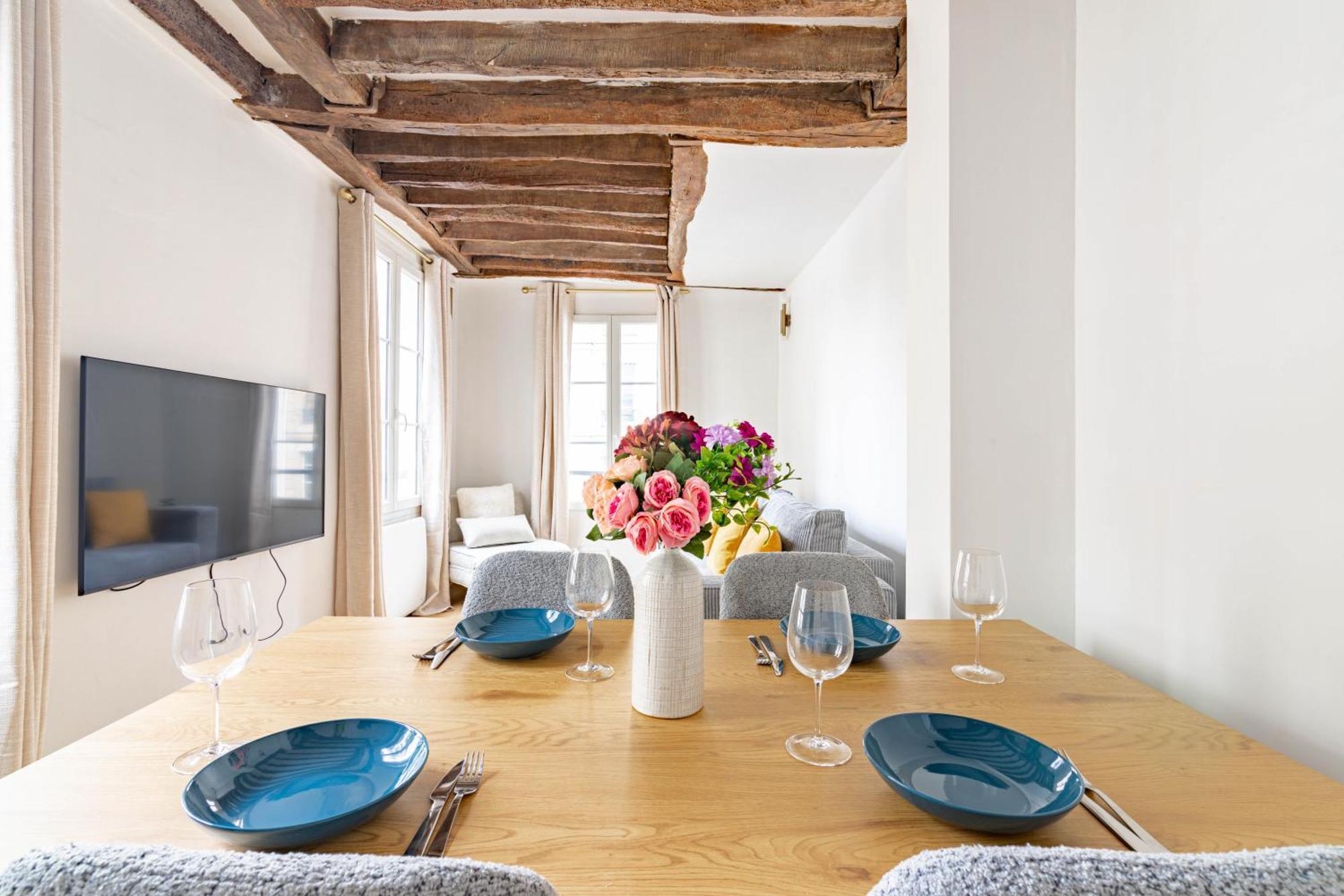 Appartement Quartier Fontaine Chatelet Les Halles Free Netflix Parijs Buitenkant foto