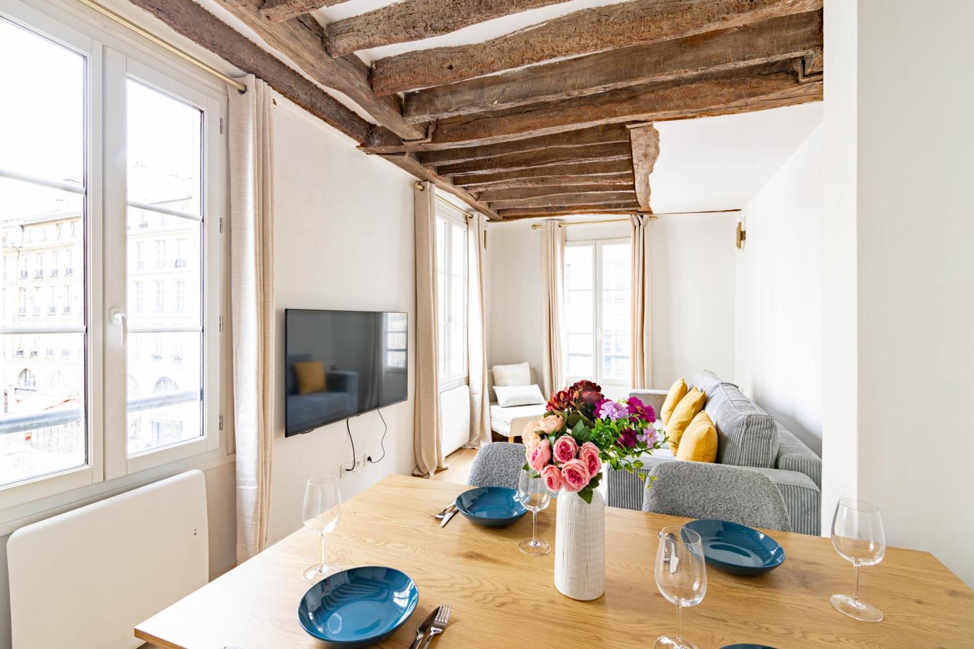 Appartement Quartier Fontaine Chatelet Les Halles Free Netflix Parijs Buitenkant foto