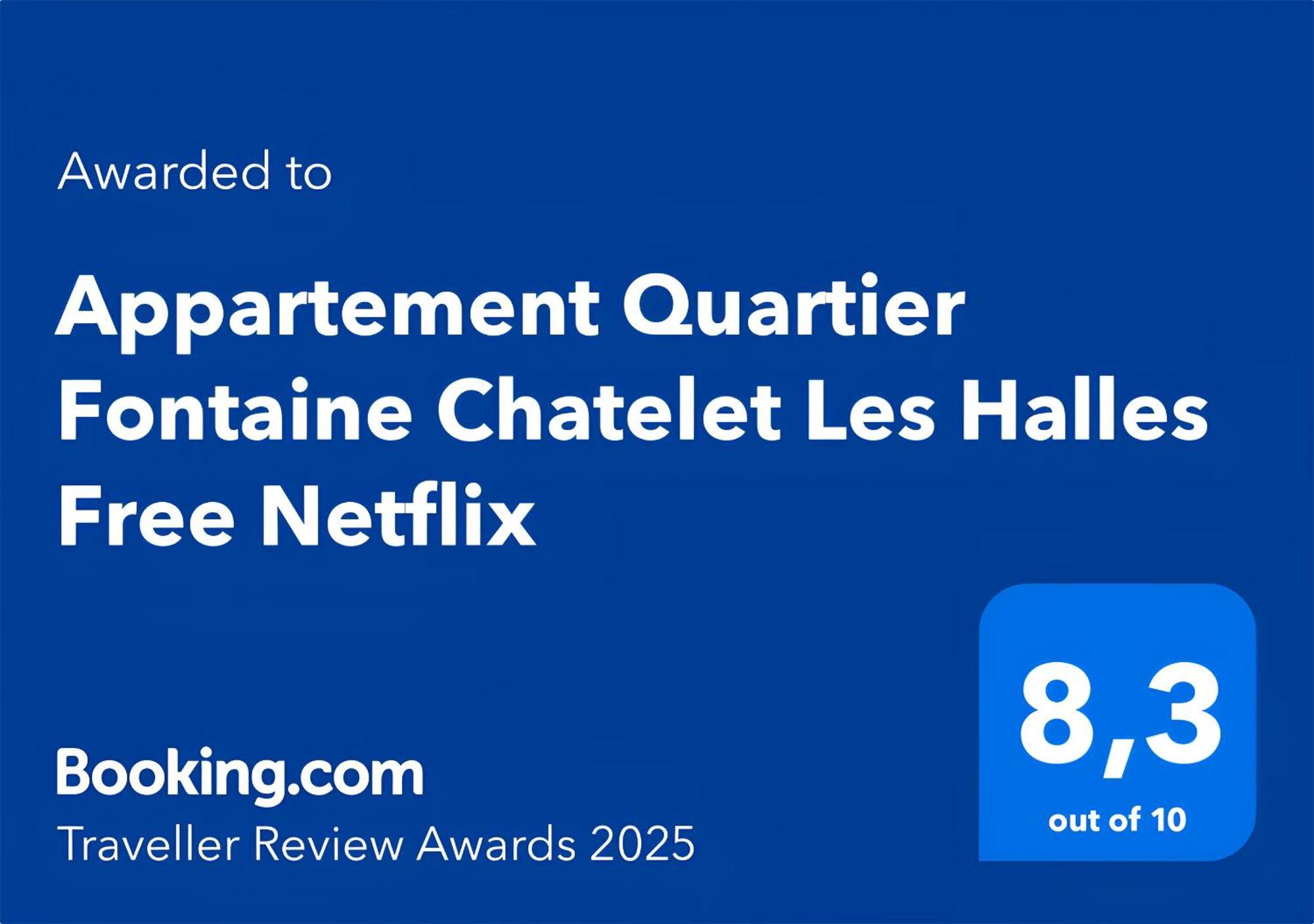 Appartement Quartier Fontaine Chatelet Les Halles Free Netflix Parijs Buitenkant foto
